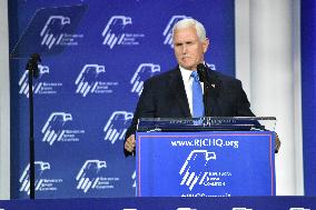 Mike Pence Announces He Is Dropping Out Of The Race For US President At RJC