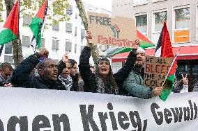 Pro Palestine Demonstration Continues In Dortmund, Germany