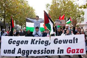 Pro Palestine Demonstration Continues In Dortmund, Germany