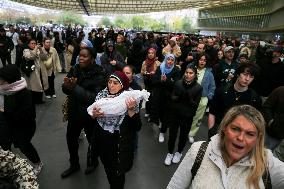 Demonstration In Paris In Support To Palestinians