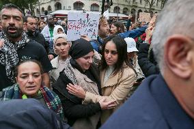 Demonstration In Paris In Support To Palestinians