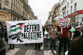 Demonstration In Paris In Support To Palestinians