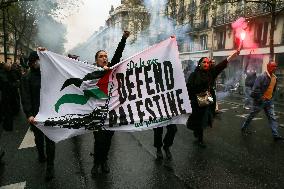 Demonstration In Paris In Support To Palestinians