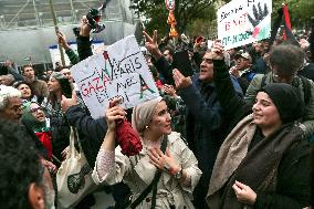 Demonstration In Paris In Support To Palestinians