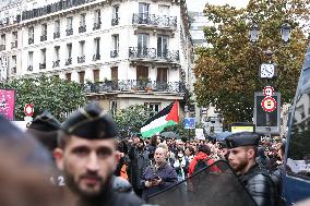Unauthorised Pro-Palestinian Rally - Paris