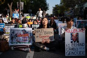 Pro-Palestine Rally In Seoul