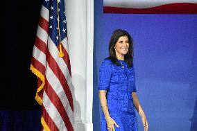 Former Ambassador To The United Nations Nikki Haley Delivers Remarks At The RJC