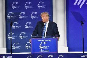 Former US President Donald J. Trump Delivers Remarks At RJC