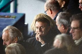 RWC - Emmanuel Macron at New Zealand v South Africa - Final