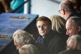 RWC - Emmanuel Macron at New Zealand v South Africa - Final