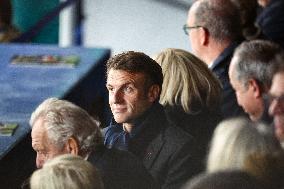 RWC - Emmanuel Macron at New Zealand v South Africa - Final