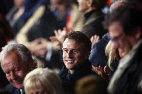 RWC - Emmanuel Macron at New Zealand v South Africa - Final