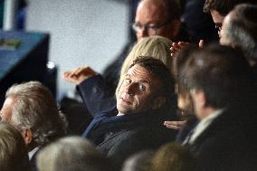 RWC - Emmanuel Macron at New Zealand v South Africa - Final