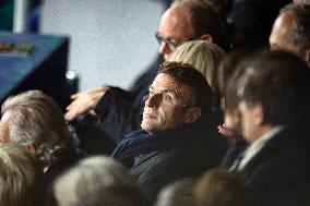 RWC - Emmanuel Macron at New Zealand v South Africa - Final