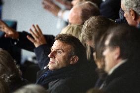 RWC - Emmanuel Macron at New Zealand v South Africa - Final