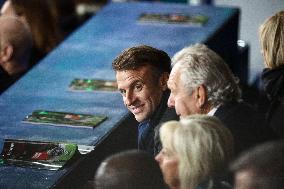 RWC - Emmanuel Macron at New Zealand v South Africa - Final