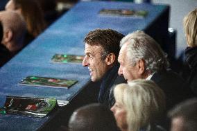 RWC - Emmanuel Macron at New Zealand v South Africa - Final