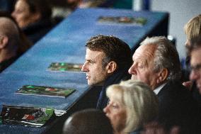 RWC - Emmanuel Macron at New Zealand v South Africa - Final