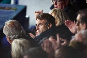 RWC - Emmanuel Macron at New Zealand v South Africa - Final