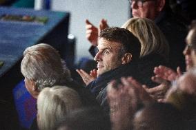 RWC - Emmanuel Macron at New Zealand v South Africa - Final