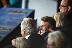 RWC - Emmanuel Macron at New Zealand v South Africa - Final