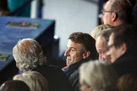 RWC - Emmanuel Macron at New Zealand v South Africa - Final