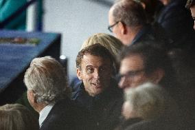 RWC - Emmanuel Macron at New Zealand v South Africa - Final