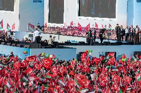 Erdogan Rally In Istanbul For Solidarity With Palestinians