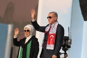 Turkey's Erdogan Held Mass Rally To Support Palestinians - Istanbul