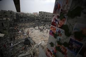 Destruction in Nuseirat Camp After Israeli Strikes Amid Ongoing Conflict