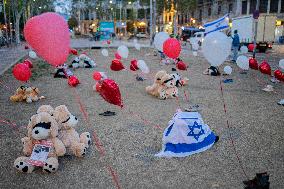 Act In Memory Of The Victims Of Israel In Barcelona.