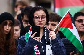 Solidarity With Palestine Demonstration In Krakow, Poland