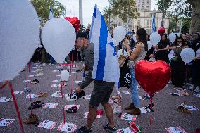 Act In Memory Of The Victims Of Israel In Barcelona.