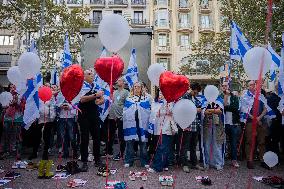 Act In Memory Of The Victims Of Israel In Barcelona.