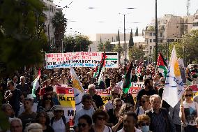 Solidarity Demonstration For Palestine In Athens, Greece