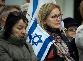 Vigil For Victims Of Hamas Attack In Warsaw