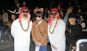 Tourists Attend A Halloween Parade in Shanghai