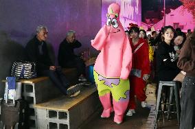 Tourists Attend A Halloween Parade in Shanghai