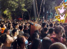 Tourists Attend A Halloween Parade in Shanghai