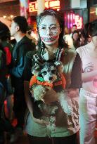 Tourists Attend A Halloween Parade in Shanghai