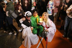 Tourists Attend A Halloween Parade in Shanghai