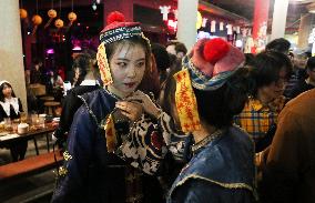 Tourists Attend A Halloween Parade in Shanghai