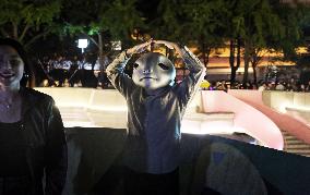 Tourists Attend A Halloween Parade in Shanghai