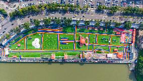 Citizens Exercising at A Sports Park in Chongqing