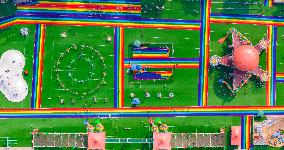 Citizens Exercising at A Sports Park in Chongqing