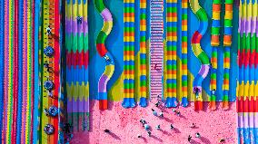 Citizens Exercising at A Sports Park in Chongqing