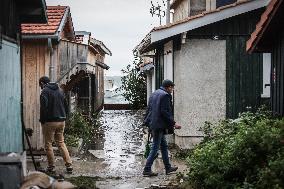 Cap Ferret Hit By Vague Submerison Phenomenon And Heavy Rain