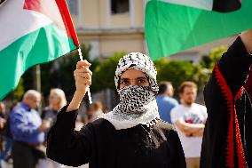 Solidarity March For Palestine In Athens, Greece