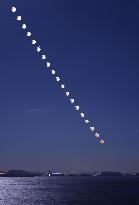 Partial lunar eclipse seen in Japan