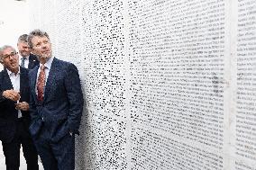 Prince Frederik Of Denmark Visit To The Shoah Memorial - Paris